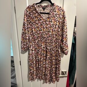 Torrid Floral Dress - Pink, Yellow, White